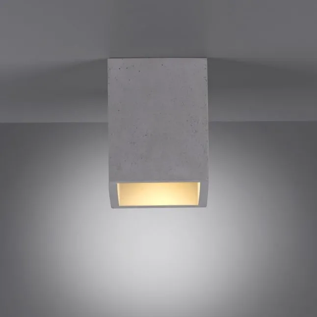 LED-Deckenleuchte, betonfarben, GU10, LED wechselbar, IP20