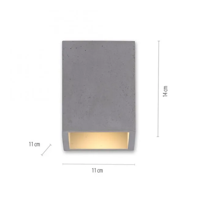 LED-Deckenleuchte, betonfarben, GU10, LED wechselbar, IP20
