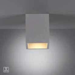 LED-Deckenleuchte, betonfarben, GU10, LED wechselbar, IP20