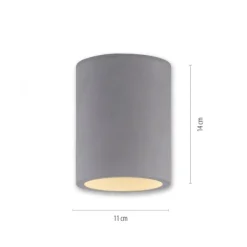 LED Deckenleuchte, betonfarben, GU10, LED wechselbar, IP20