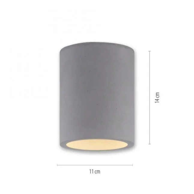 LED Deckenleuchte, betonfarben, GU10, LED wechselbar, IP20