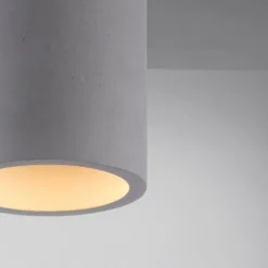 LED Deckenleuchte, betonfarben, GU10, LED wechselbar, IP20