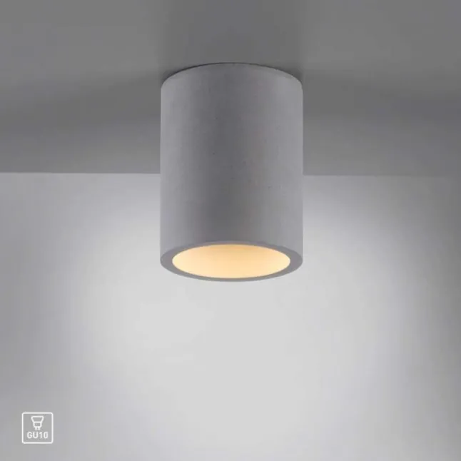 LED Deckenleuchte, betonfarben, GU10, LED wechselbar, IP20