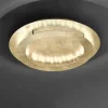 LED-Deckenleuchte, Blattgoldoptik, rund, warmweiße Lichtfarbe, blendfrei