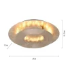 LED-Deckenleuchte, Blattgoldoptik, drehbarer Leuchtring, indirektes Licht