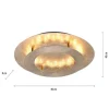 LED-Deckenleuchte, Blattgoldoptik,Ø40cm, rund, warmweißes Licht