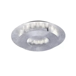 LED-Deckenleuchte, Blattsilberoptik, drehbaren Leuchtenring, Ø 34cm