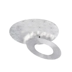 LED-Deckenleuchte, Blattsilberoptik, drehbaren Leuchtenring, Ø 34cm