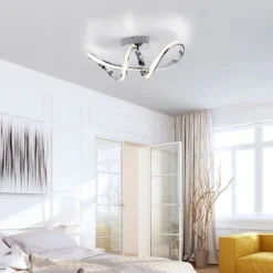 LED Deckenleuchte chrom dimmbar Memoryfunktion warmweiß