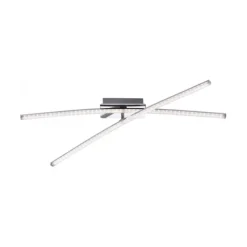LED Deckenleuchte, chromfarben, ein fester, ein drehbarer Leuchtarm, modern