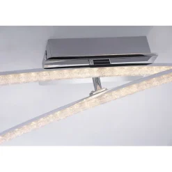 LED Deckenleuchte, chromfarben, ein fester, ein drehbarer Leuchtarm, modern