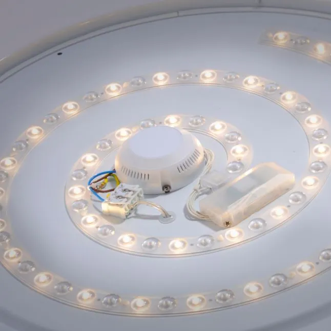 LED-Deckenleuchte, chrom, rund, Sternenhimmeloptik, Ø 59cm