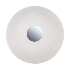 LED-Deckenleuchte, chrom, rund, Sternenhimmeloptik, Ø 59cm