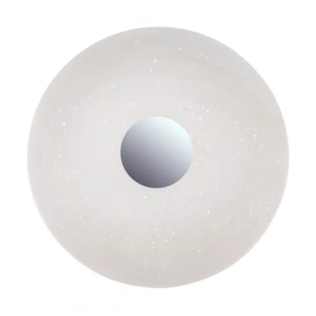 LED-Deckenleuchte, chrom, rund, Sternenhimmeloptik, Ø 59cm