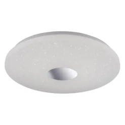 LED-Deckenleuchte, chrom, rund, Sternenhimmeloptik, Ø 59cm