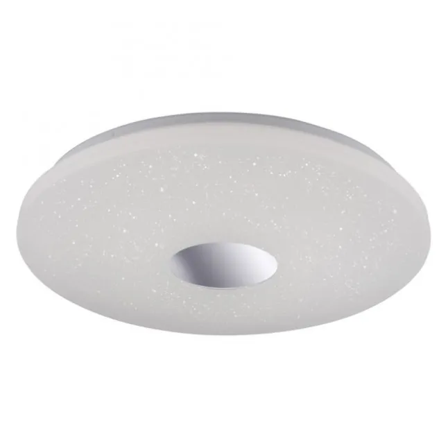 LED-Deckenleuchte, chrom, rund, Sternenhimmeloptik, Ø 59cm
