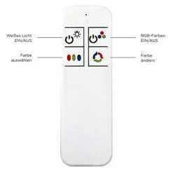 LED-Deckenleuchte, chrom, 30x30cm, Farbwechsel, Fernbedienung, RGB
