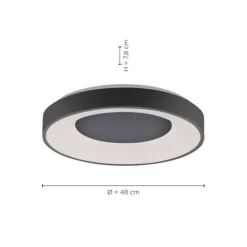 LED Deckenleuchte 50cm, dimmbar, Serienschaltung, CCT, blendfrei