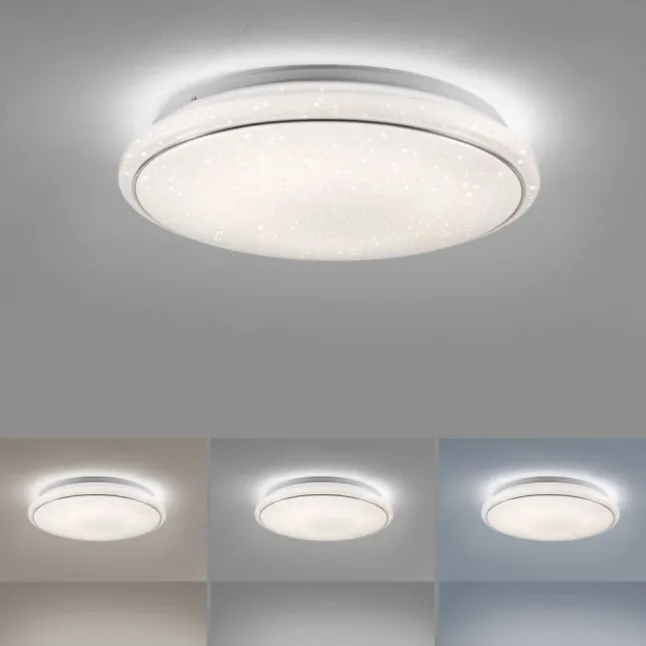 LED Deckenleuchte Ø44cm rund Sternenhimmel Farbwechsel CCT Memoryfunktion