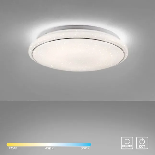 LED Deckenleuchte Ø44cm rund Sternenhimmel Farbwechsel CCT Memoryfunktion