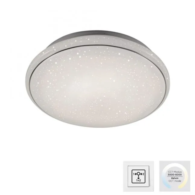 LED Deckenleuchte Ø44cm rund Sternenhimmel Farbwechsel CCT Memoryfunktion