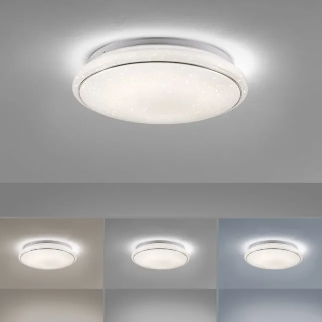 LED Deckenleuchte Ø35cm rund Sternenhimmel Farbwechsel CCT Memoryfunktion