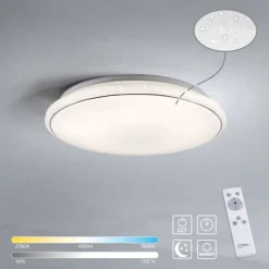 LED Deckenleuchte Ø59cm rund Sternenhimmel Farbwechsel CCT Memoryfunktion