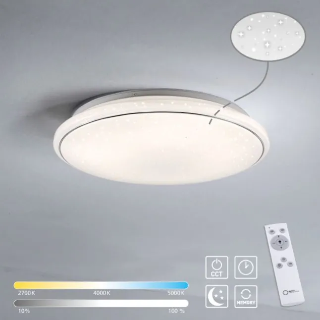 LED Deckenleuchte Ø59cm rund Sternenhimmel Farbwechsel CCT Memoryfunktion