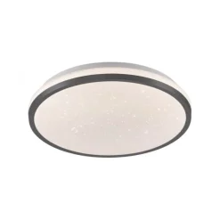 LED Deckenleuchte D=28cm schwarz Sternenhimmeloptik dimmbar