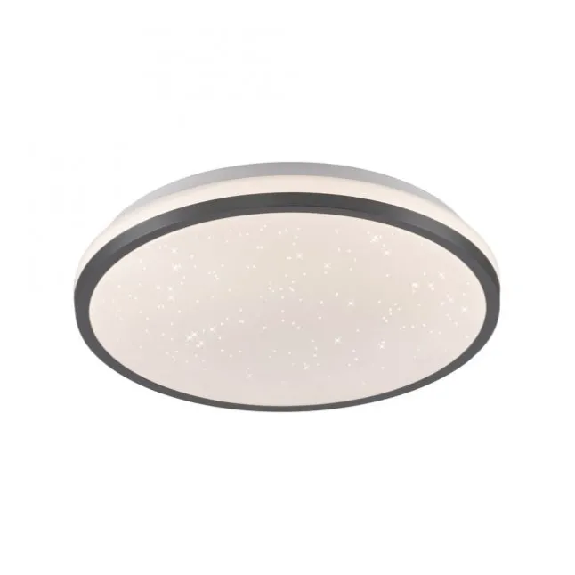 LED Deckenleuchte D=28cm schwarz Sternenhimmeloptik dimmbar