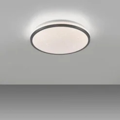 LED Deckenleuchte D=28cm schwarz Sternenhimmeloptik dimmbar