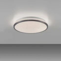 LED Deckenleuchte D=28cm schwarz Sternenhimmeloptik dimmbar