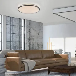 LED Deckenleuchte D=49cm schwarz Sternenhimmeloptik dimmbar