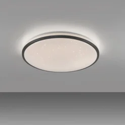 LED Deckenleuchte D=49cm schwarz Sternenhimmeloptik dimmbar