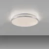 LED Deckenleuchte D=28cm silber Sternenhimmeloptik dimmbar
