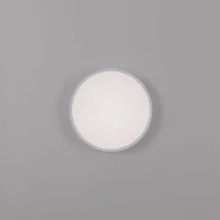 LED Deckenleuchte D=28cm silber Sternenhimmeloptik dimmbar