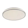 LED Deckenleuchte D=38cm silber Sternenhimmeloptik dimmbar