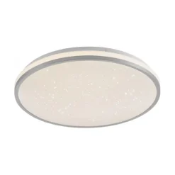 LED Deckenleuchte D=38cm silber Sternenhimmeloptik dimmbar