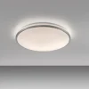 LED Deckenleuchte D=49cm silber Sternenhimmeloptik dimmbar
