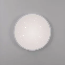 LED Deckenleuchte D=49cm silber Sternenhimmeloptik dimmbar