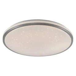 LED Deckenleuchte D=49cm silber Sternenhimmeloptik dimmbar