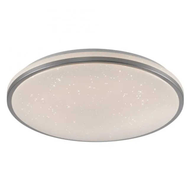 LED Deckenleuchte D=49cm silber Sternenhimmeloptik dimmbar