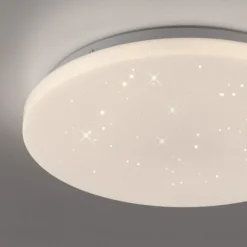 LED Deckenleuchte D=34cm weiß Sternenhimmel zeitloses Design warmweiß