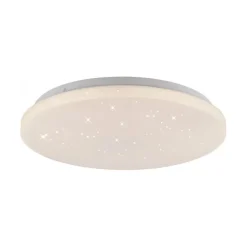 LED Deckenleuchte D=34cm weiß Sternenhimmel zeitloses Design warmweiß