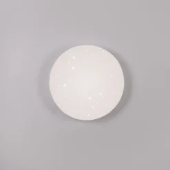 LED Deckenleuchte D=34cm weiß Sternenhimmel zeitloses Design warmweiß