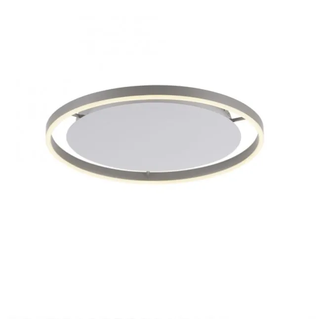 LED Deckenleuchte, dimmbar, aluminium, rund 50cm, warmweiß