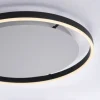 LED Deckenleuchte, dimmbar, anthrazit, rund 50cm, warmweiß