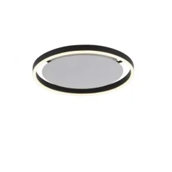 LED Deckenleuchte, dimmbar, modern, anthrazit, rund 35cm