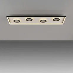 LED Deckenleuchte dimmbar schwarz Fernbedienung CCT Tunneleffekt