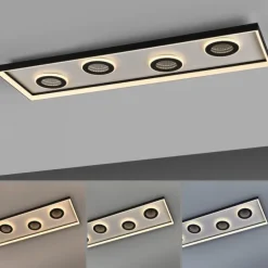 LED Deckenleuchte dimmbar schwarz Fernbedienung CCT Tunneleffekt